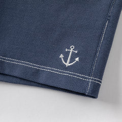 Dave&Bella Toddler Boys Summer Formal Cotton Polos Navy Blue Short Pant Sets