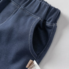 Dave&Bella Toddler Boys Summer Formal Cotton Polos Navy Blue Short Pant Sets