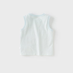 Dave&Bella Toddler Boys Summer Cotton Cartoon Print Tank Tops