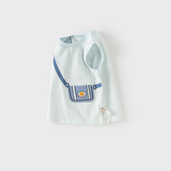 Dave&Bella Toddler Boys Summer Cotton Cartoon Print Tank Tops