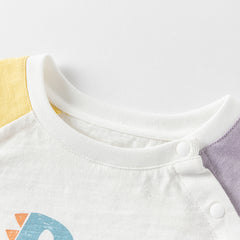 Dave&Bella Toddler Boys Summer Cotton Casual White T-shirt Short Outfit Sets