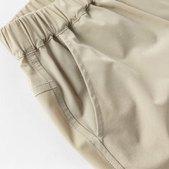 Dave&Bella Kids Boys Summer Versatile Khaki/Purple Loose Lightweight Pants