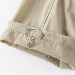 Dave&Bella Kids Boys Summer Versatile Khaki/Purple Loose Lightweight Pants