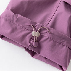 Dave&Bella Kids Boys Summer Versatile Khaki/Purple Loose Lightweight Pants