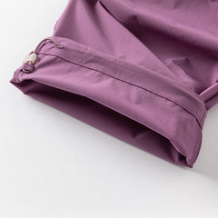 Dave&Bella Kids Boys Summer Versatile Khaki/Purple Loose Lightweight Pants