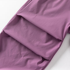 Dave&Bella Kids Boys Summer Versatile Khaki/Purple Loose Lightweight Pants