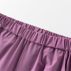 Dave&Bella Kids Boys Summer Versatile Khaki/Purple Loose Lightweight Pants