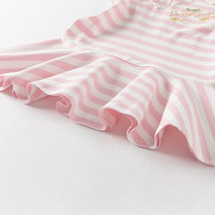 Dave&Bella Girls Summer Cotton Striped Polo Dress