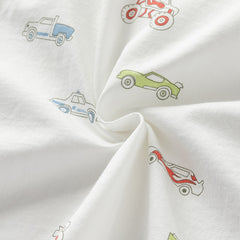 Dave&Bella Toddler Boys Summer Versatile Striped/Car Print Pure Cotton Tank Tops