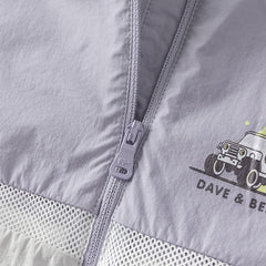 Dave&Bella Boys/Girls Summer Misty Purple UV Protective Hooded Jacket