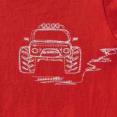 Dave&Bella Toddler Boys Summer Charming Red Comfortable Cotton T-shirt Tops