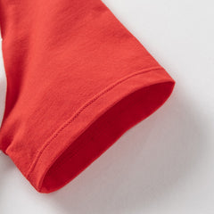 Dave&Bella Toddler Boys Summer White/Grey Cute Print Soft Cotton Versatile T-shirt Tops