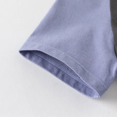 Dave&Bella Toddler Boys Summer White/Grey Cute Print Soft Cotton Versatile T-shirt Tops