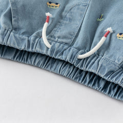 Dave&Bella Toddler Boys Summer Versatile Denim Blue Jeans Shorts