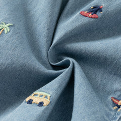 Dave&Bella Toddler Boys Summer Versatile Denim Blue Jeans Shorts