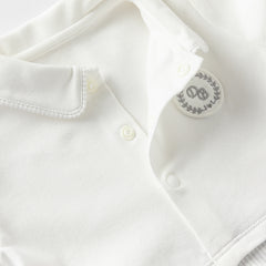 Dave&Bella Baby Boys Summer Beige Soft Cotton Indoor Rompers