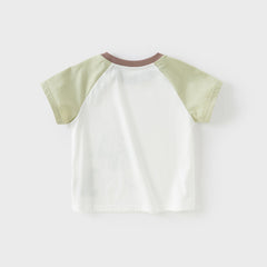 Dave&Bella Toddler Girls/Boys Summer Playful Multi-Print T-shirts Tops