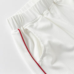 Dave&Bella Kids Boys Summer Sports Red T-shirt White Short Sets