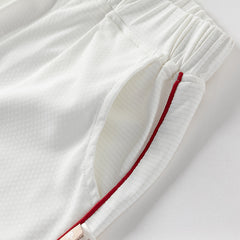 Dave&Bella Kids Boys Summer Sports Red T-shirt White Short Sets