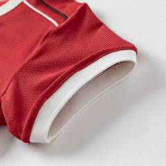 Dave&Bella Kids Boys Summer Sports Red T-shirt White Short Sets