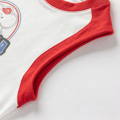 Dave&Bella Toddler Boys Summer Casual White Sleeveless Soft Cotton Everyday Tank Tops