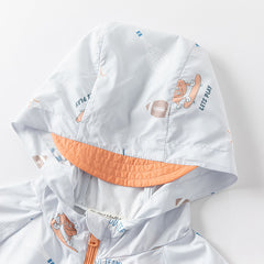 Dave&Bella Toddler Boys Summer Grey Blue Outdoor UV-protection Sunscreen Jackets