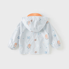 Dave&Bella Toddler Boys Summer Grey Blue Outdoor UV-protection Sunscreen Jackets