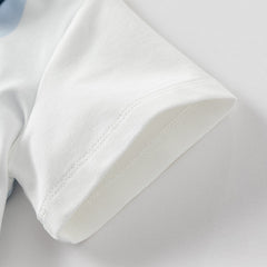 Dave&Bella Kids Boys Summer Sports-style Striped Outdoor Polos Shorts Sets