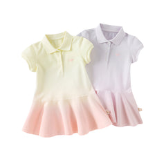 Dave&Bella Toddler Girls Summer Outdoor Cute Polo-collar A-line Dress