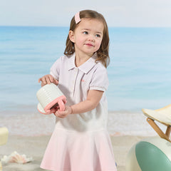 Dave&Bella Toddler Girls Summer Outdoor Cute Polo-collar A-line Dress