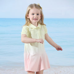 Dave&Bella Toddler Girls Summer Outdoor Cute Polo-collar A-line Dress