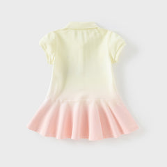 Dave&Bella Toddler Girls Summer Outdoor Cute Polo-collar A-line Dress