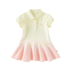 Dave&Bella Toddler Girls Summer Outdoor Cute Polo-collar A-line Dress