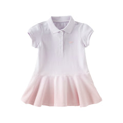 Dave&Bella Toddler Girls Summer Outdoor Cute Polo-collar A-line Dress