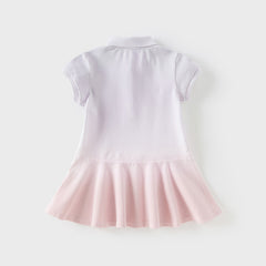 Dave&Bella Toddler Girls Summer Outdoor Cute Polo-collar A-line Dress