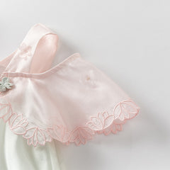 Dave&Bella Girls Summer Elegance Strapless Sleeveless Green Mesh A-line Dresses