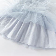 Dave&Bella Girl Summer Classic Blue Purple Mesh Princess Sleeveless Dress