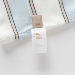 Dave&Bella Toddler Boys Summer Stylish Blue White Striped Cotton Comfortable T-shirts