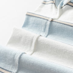 Dave&Bella Toddler Boys Summer Stylish Blue White Striped Cotton Comfortable T-shirts