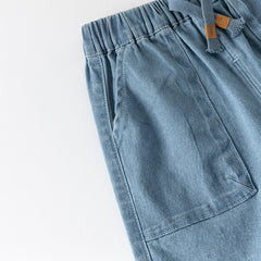 Dave&Bella Toddler Boys Summer Denim Blue Loose Jean Shorts