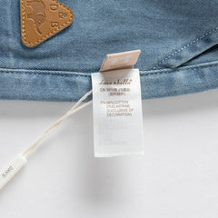 Dave&Bella Toddler Boys Summer Denim Blue Loose Jean Shorts