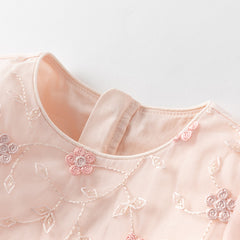 Dave&Bella Girls Summer Pink Mesh Princess Cake Dress