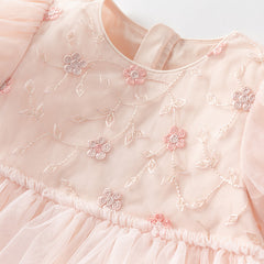 Dave&Bella Girls Summer Pink Mesh Princess Cake Dress