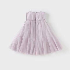 Dave&Bella Toddler Girls Summer Purple Butterfly Mesh Sleeveless Party Dress