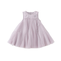 Dave&Bella Girls Summer Purple Mesh Sleeveless Party Dress