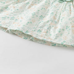 Dave&Bella Girls Summer Cotton Leaf Print Sleeveless Dress