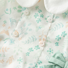 Dave&Bella Girls Summer Cotton Leaf Print Sleeveless Dress