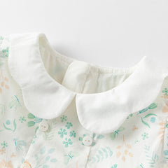 Dave&Bella Girls Summer Cotton Leaf Print Sleeveless Dress