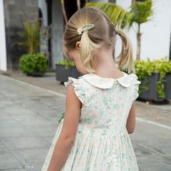 Dave&Bella Girls Summer Cotton Leaf Print Sleeveless Dress