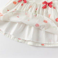 Dave&Bella Toddler Girls Summer Cotton Fruit Print T-shirt Short Pant Sets